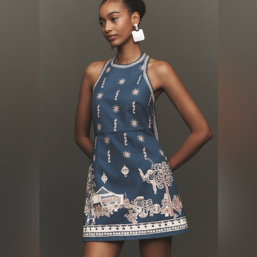 Alemais Acacia Halter Mini Dress